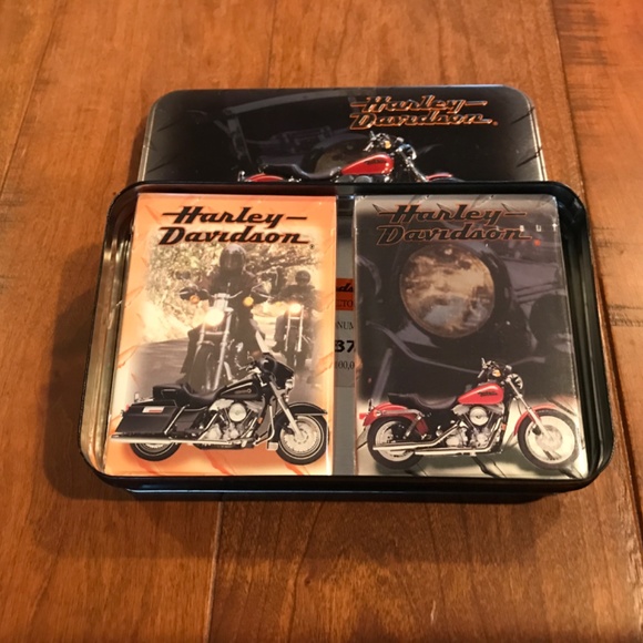 HARLEY-DAVIDSON 1999 DYNA SUPER GLIDE PLAYING CARDS IN TIN - Picture 3 of 5